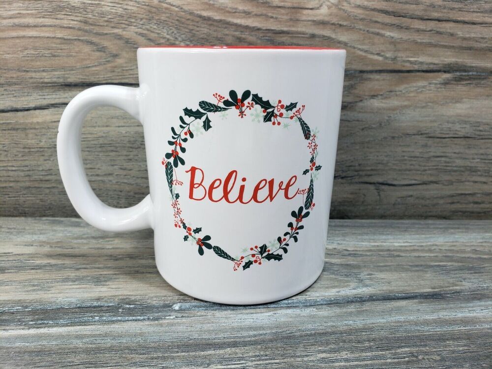 Jingles and Joy Coffee Mug Cup Believe